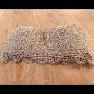 Target Lace Bandeau Bralette - Taupe